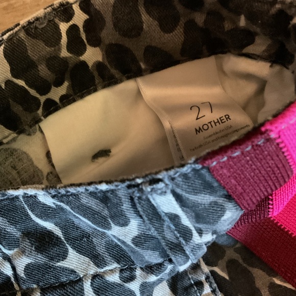 Mother Women's Jean The No Zip Misfit Jungle Eyes Cheetah With Stripes Size 27 - Picture 7 of 7